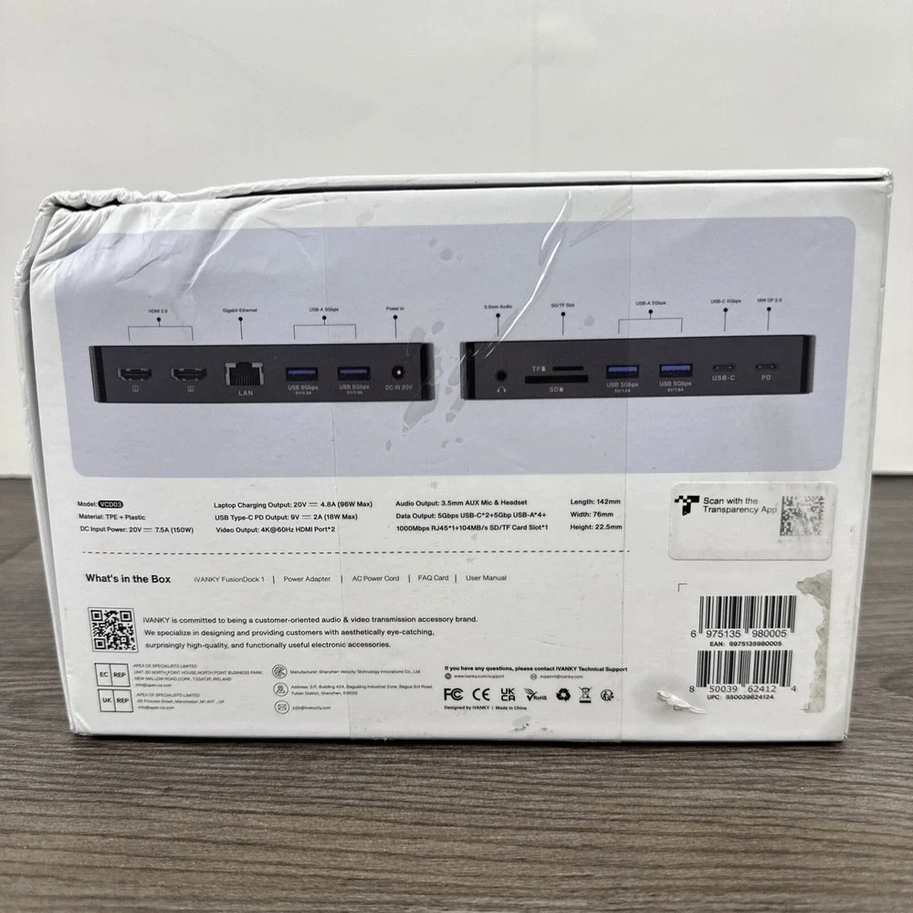 iVANKY FusionDock 1 MacBook Pro Docking Station‎ with 150W Power Adapter - BLACK